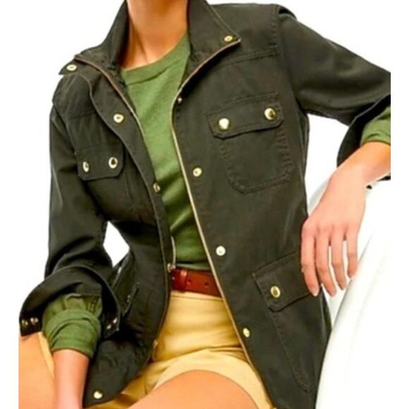 J. CREW Military Field Utility Jacket, Olive Green, Weekend, Chore, Casual,  XS - Picture 1 of 9